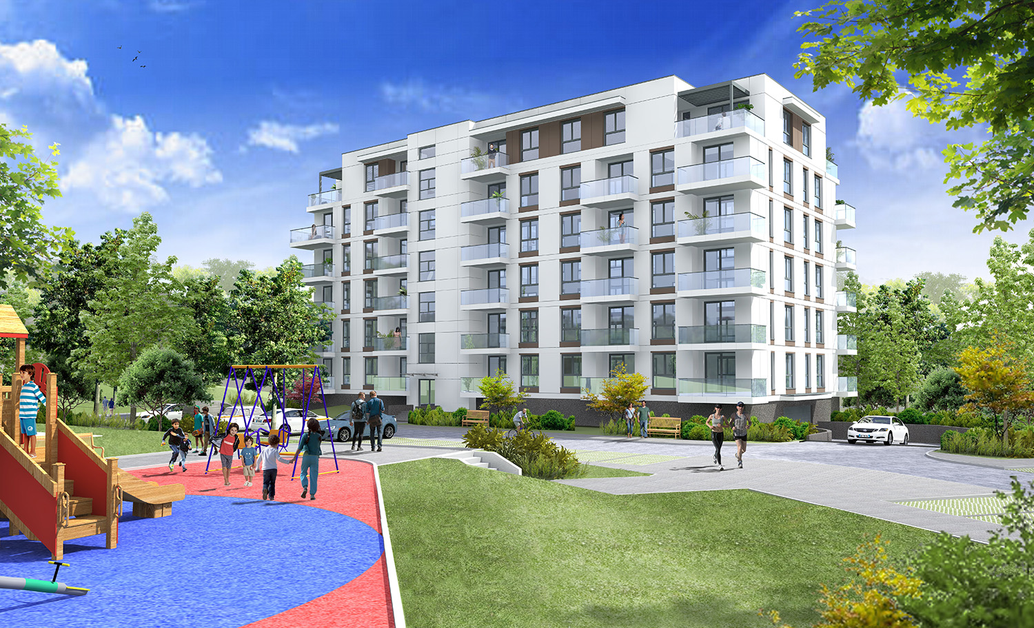 Widok budynku Osiedla Family Park w Radomiu